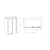 Душевая дверь RGW PA-017B, 140 х 195 см, стекло прозрачное, профиль черный, 350801714-14