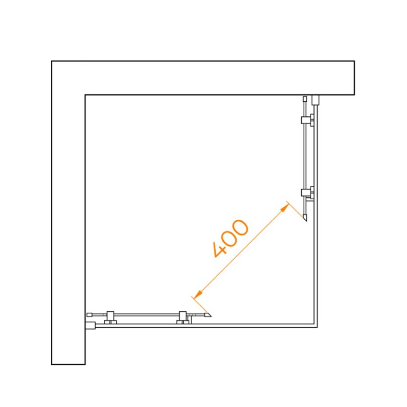 Душевой уголок RGW PA-030 Passage 3508103077-11, 70 х 70 см, стекло прозрачное, профиль хром