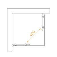 Душевой уголок RGW PA-030B Passage 3508103077-14, 70 х 70 см, стекло прозрачное, профиль черный