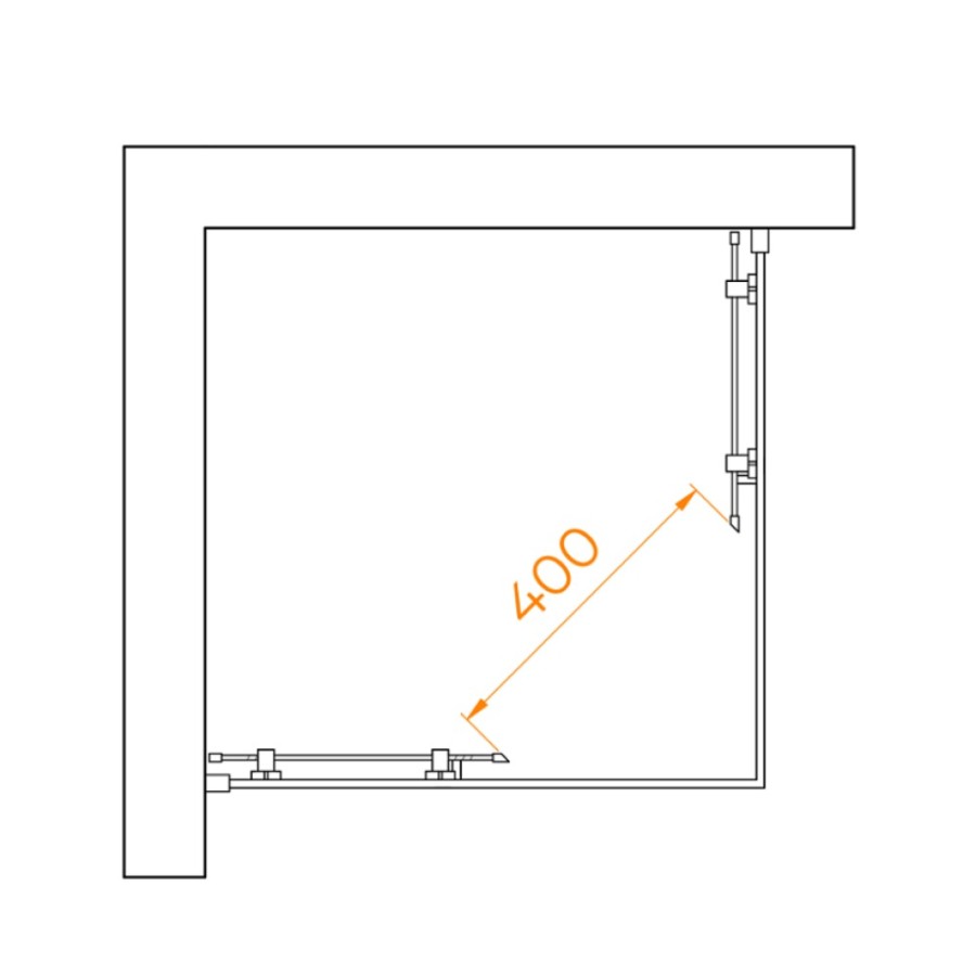 Душевой уголок RGW PA-030B Passage 3508103077-14, 70 х 70 см, стекло прозрачное, профиль черный