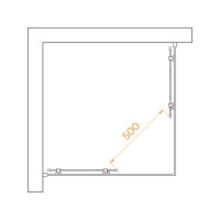 Душевой уголок RGW Passage PA-030-B, 3508103099-24, 90 х 90 см, стекло матовое, профиль черный
