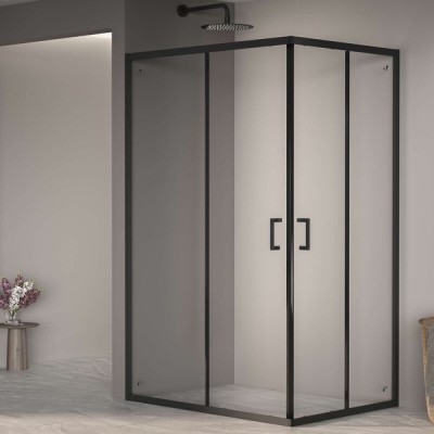 Душевой уголок RGW Passage PA-040-B 3508104082-14, 80 х 120 см, стекло прозрачное, профиль черный