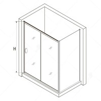 Душевой уголок RGW Passage PA-76 (PA-016 + Z-050-2) 35087600-11, 100 х 100 см, стекло прозрачное, профиль хром