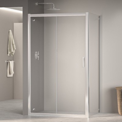 Душевой уголок RGW Passage PA-76 (PA-016 + Z-050-2) 35087622-11, 120 х 120 см, стекло прозрачное, профиль хром