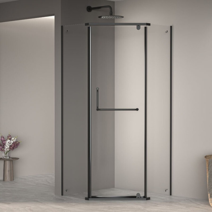 Душевой уголок RGW Passage PA-081 B 35088100-14, 100 х 100 см, стекло прозрачное, профиль черный