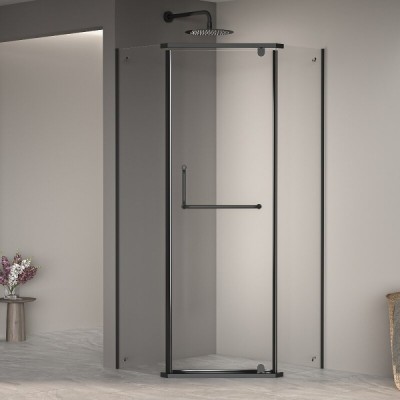 Душевой уголок RGW Passage PA-081B, 35088199-14, 90 х 90 см, стекло прозрачное, профиль черный