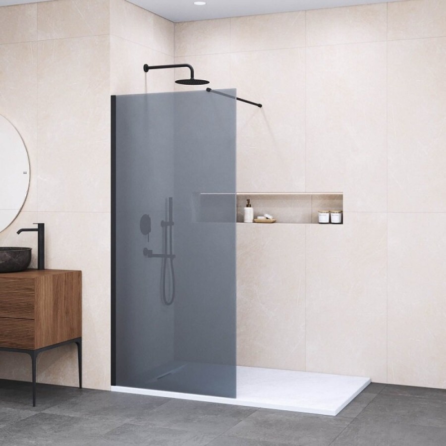 Душевая стенка RGW Walk In WA-010B, 351001007-34, 70 см, стекло тонированное, профиль черный