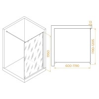 Душевая стенка RGW WA-010B Walk In, 120 см, стекло матовое сатинат, профиль черный, 351001012-24