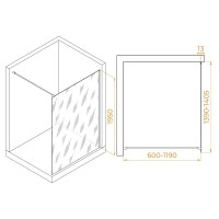 Душевая стенка RGW WA-010G Walk In, 140 см, стекло прозрачное, профиль золото, 351001014-16