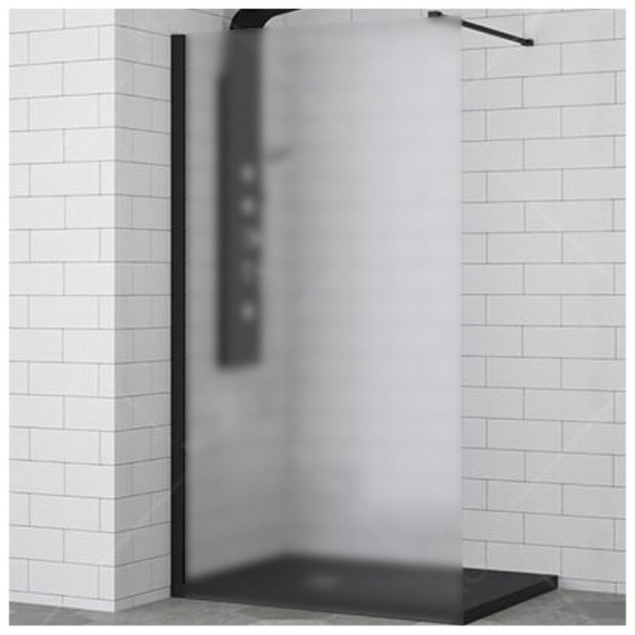 Душевая стенка RGW WA-002B Walk In, 100 см, стекло матовое сатинат, профиль черный, 35100210-24