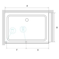 Душевая стенка RGW WA-003 Walk In, 70 см, стекло матовое сатинат, профиль хром, 351003307-21