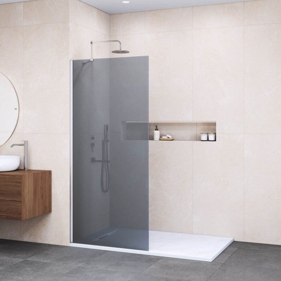 Душевая стенка RGW Walk In WA-102, 351010209-31, 90 см, стекло тонированное, профиль хром