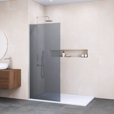 Душевая стенка RGW Walk In WA-110, 351011008-31, 80 см, стекло тонированное, профиль хром