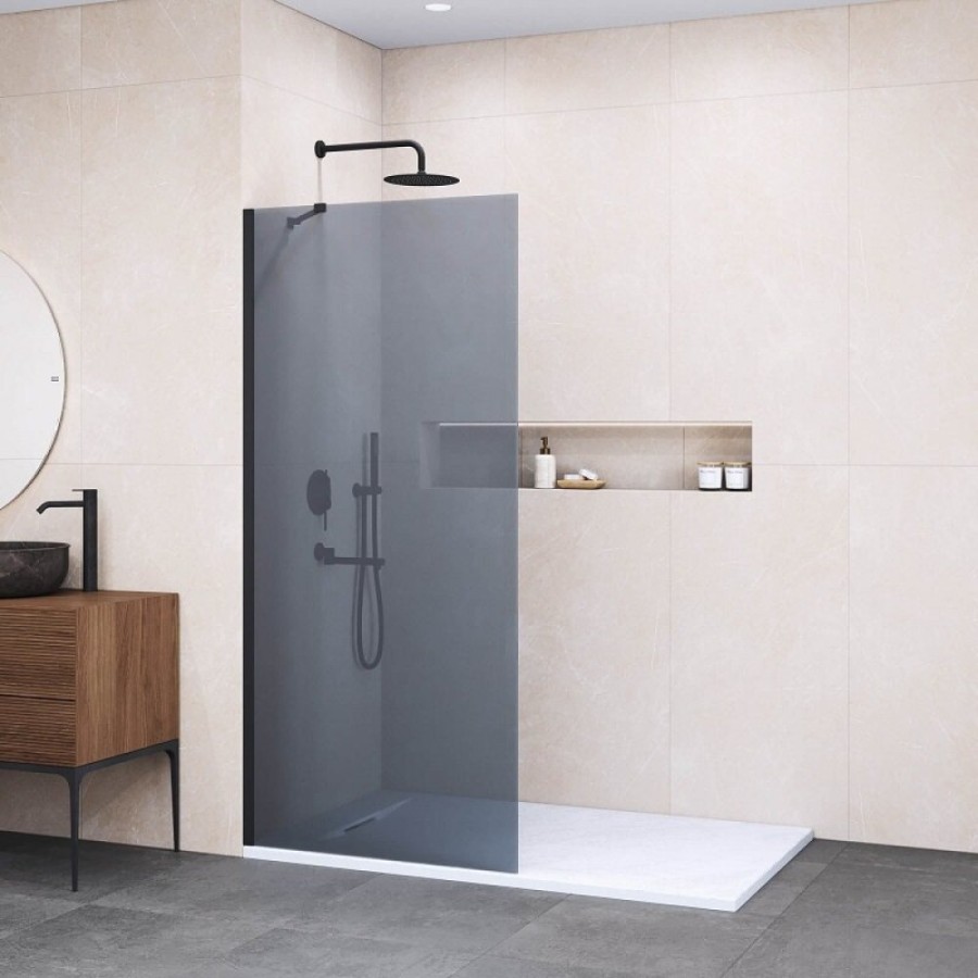 Душевая стенка RGW Walk In WA-110-B, 351011010-34, 100 см, стекло тонированное, профиль черный