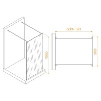 Душевая стенка RGW WA-016 Walk In, 100 см, стекло прозрачное, профиль хром, 35101610-11