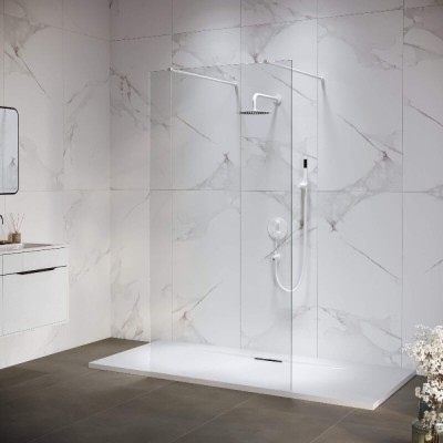Душевая стенка RGW WA-016W Walk In 35101612-15, 120 см, стекло прозрачное, профиль белый