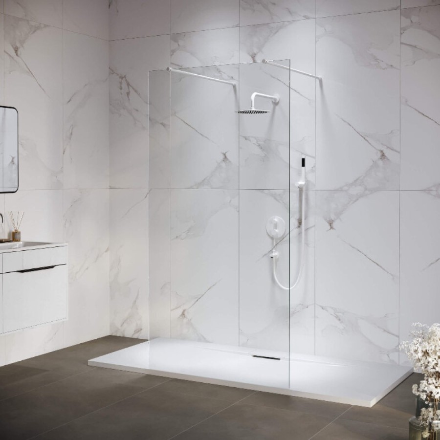 Душевая стенка RGW WA-016W Walk In 35101612-15, 120 см, стекло прозрачное, профиль белый