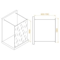 Душевая стенка RGW WA-016 Walk In, 140 см, стекло прозрачное, профиль хром, 35101614-11