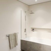 Шторка на ванну RGW SC-056, 40 x 150 см, стекло прозрачное, профиль хром, 351105640-11