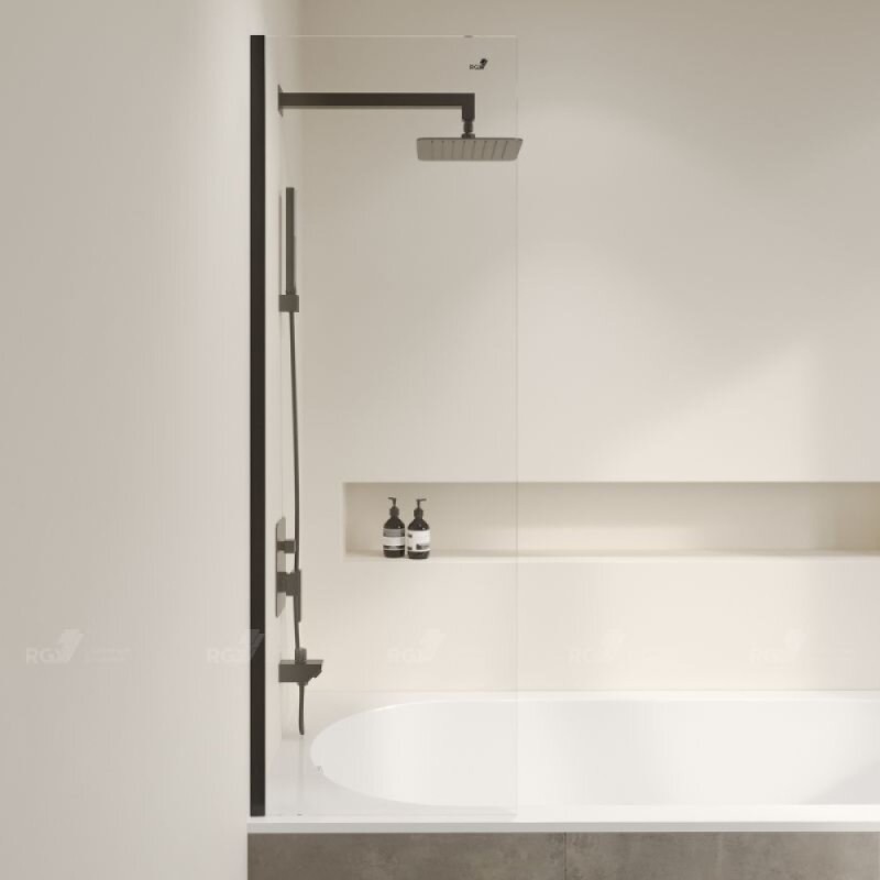 Душевая шторка на ванну RGW SC-056B, 351105650-14, 150 х 50 см, профиль - черный