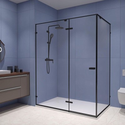 Душевой уголок RGW Stilvoll SV-040-B, 353204009-14, 100 х 90 см, стекло прозрачное, профиль черный