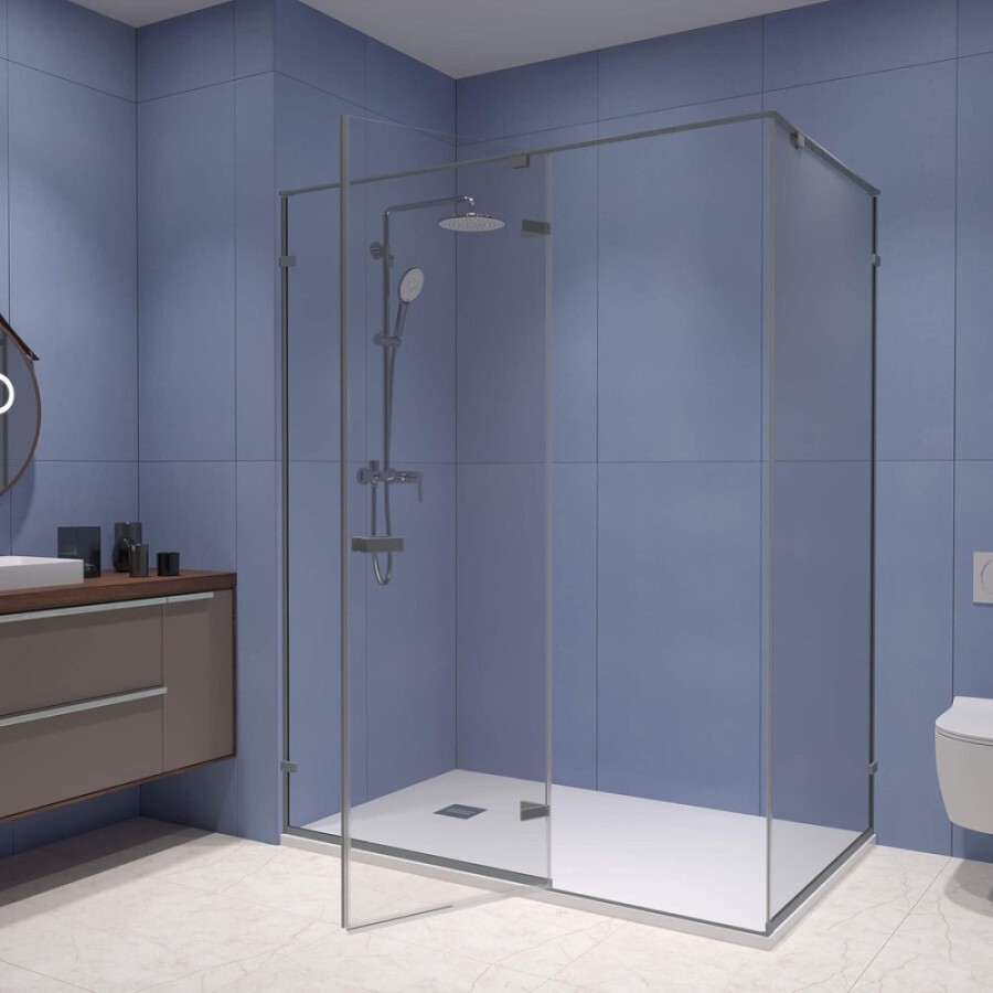 Душевой уголок RGW Stilvoll SV-040-Gr, 353204020-110, 120 х 100 см, стекло прозрачное, профиль серый