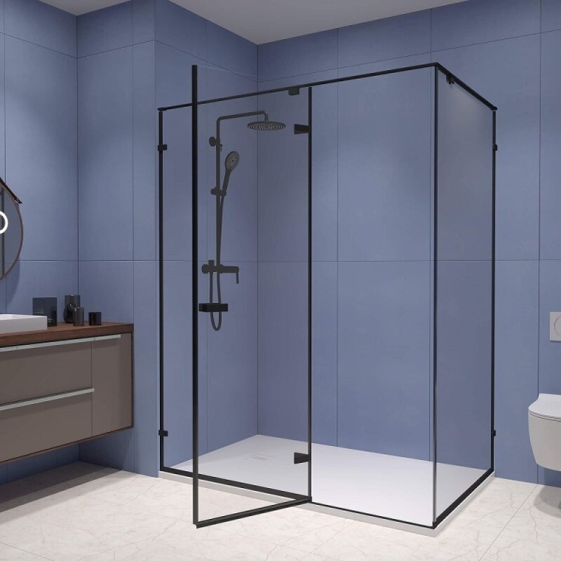 Душевой уголок RGW Stilvoll SV-040-B, 353204028-14, 120 х 80 см, стекло прозрачное, профиль черный