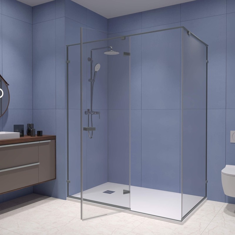 Душевой уголок RGW Stilvoll SV-040-Gr, 353204029-110, 120 х 90 см, стекло прозрачное, профиль серый