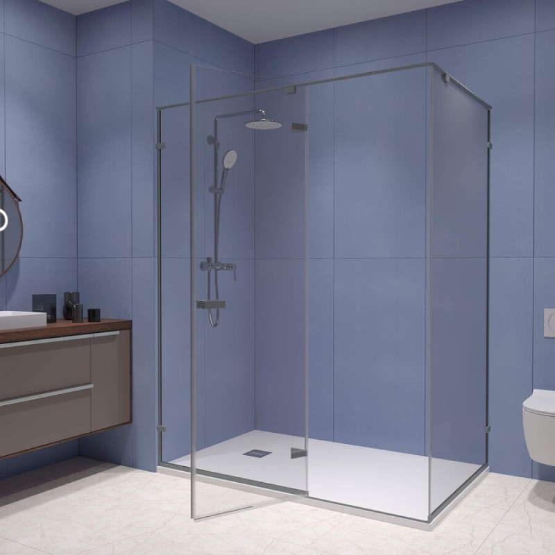 Душевой уголок RGW Stilvoll SV-040-Gr, 353204029-110, 120 х 90 см, стекло прозрачное, профиль серый