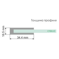 Стеклянная шторка на ванну WasserKraft Leine 35P01-80W, распашная, одностворчатая