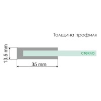 Душевой уголок WasserKRAFT Leine 35P11, 90 х 90 см, пятиугольный, стекло прозрачное, профиль серебристый
