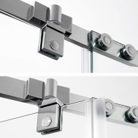 Душевой уголок WasserKRAFT Leine 35P11, 90 х 90 см, пятиугольный, стекло прозрачное, профиль серебристый