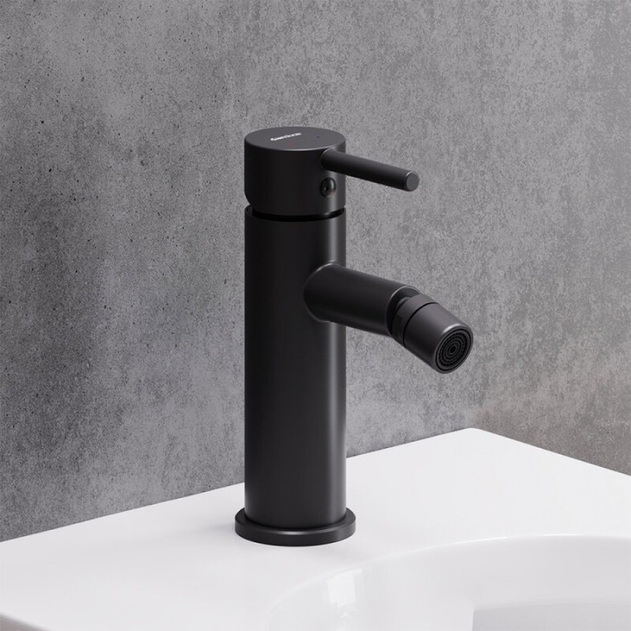 Смеситель для биде Damixa Scandinavian Pure 360240300, с донным клапаном, черный матовый