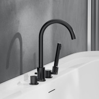 Смеситель Damixa Scandinavian Pure 360400300 на борт ванны, цвет черный матовый
