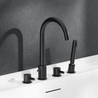 Смеситель Damixa Scandinavian Pure 360400300 на борт ванны, цвет черный матовый
