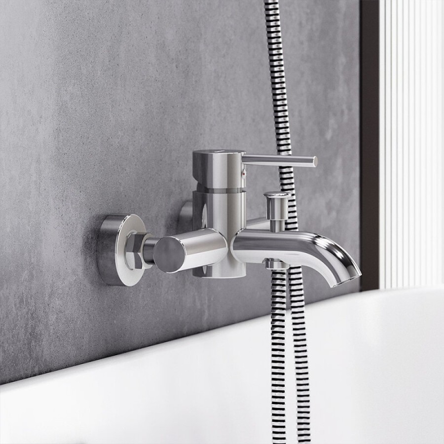 Смеситель для ванны и душа Damixa Scandinavian Pure 361000000, хром