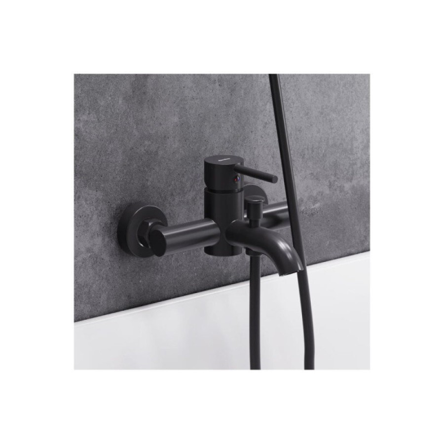 Смеситель для ванны и душа Damixa Scandinavian Pure 361000300, цвет черный матовый