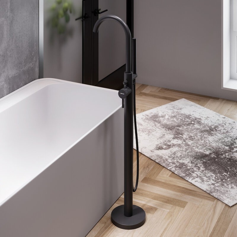 Смеситель для ванны и душа Damixa Scandinavian Pure 365000300, цвет черный матовый
