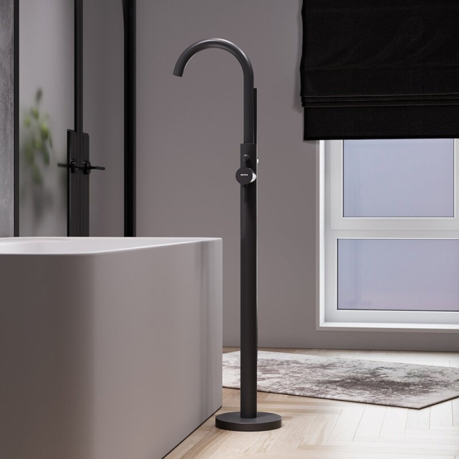 Смеситель для ванны и душа Damixa Scandinavian Pure 365000300, цвет черный матовый