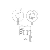 Смеситель для душа Damixa Scandinavian Pure 367500300, цвет черный матовый