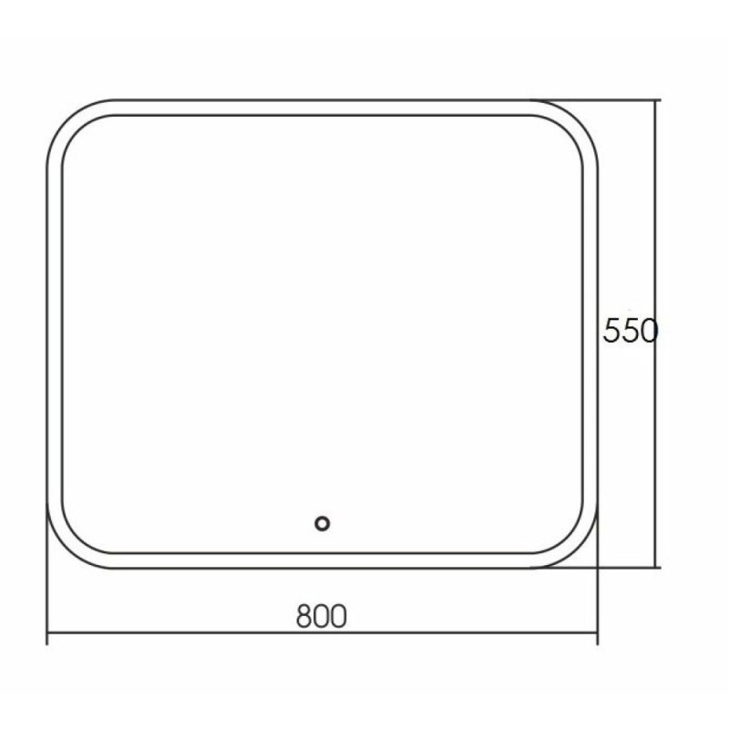 Зеркало Grossman Comfort 80 x 55 см с подсветкой, сенсорный выключатель, 380550