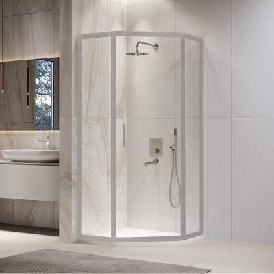 Душевой уголок RGW Passage PA-86-S, 38088600-111, 100 x 100 см, стекла прозрачные, профиль хром сатин
