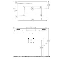 Раковина Allen Brau Fantasy 4.11012.20 Flat 80 см, керамика, белая