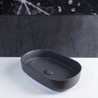 Раковина Allen Brau Fantasy 4.11022.AN Oval 55 х 36 см, накладная, керамика, антрацит