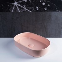 Раковина Allen Brau Fantasy 4.11022.SM Oval 55 х 36 см, накладная, керамика, цвет розовый