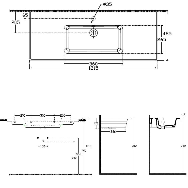 Раковина Allen Brau Fantasy 4.11028.20 Flat 120 см, керамика, белая
