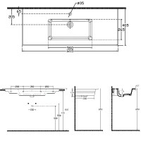 Раковина Allen Brau Fantasy 4.11028.20 Flat 120 см, керамика, белая
