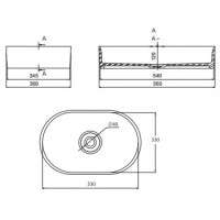 Раковина Allen Brau Activity Oval 4.12001.20, 55 см, керамика, искусственный камень, белая матовая