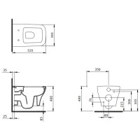 Подвесной унитаз Allen Brau Infinity 4.21011.20 53,5х34 см, безободковый, белый