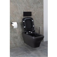 Подвесной унитаз Allen Brau Infinity 4.21011.31, безободковый, цвет черный матовый